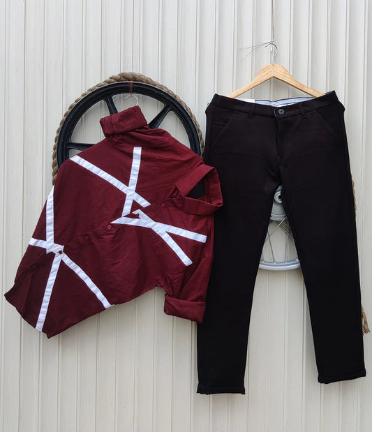 Elegant Men’s Denim Jeans and Designer Shirt Combo Pack Perfect for Daily and Festive Wear