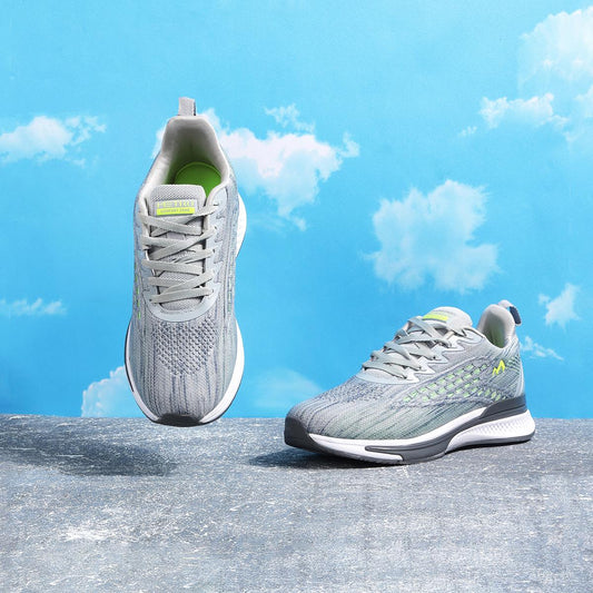 Men’s Grey Sports Walking Shoes Comfortable Stylish Everyday Footwear