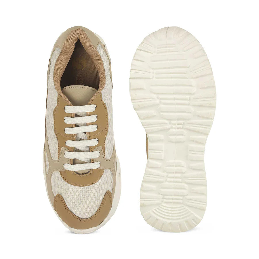 Women’s Sewd Khaki Sneakers Casual and Trendy Shoes
