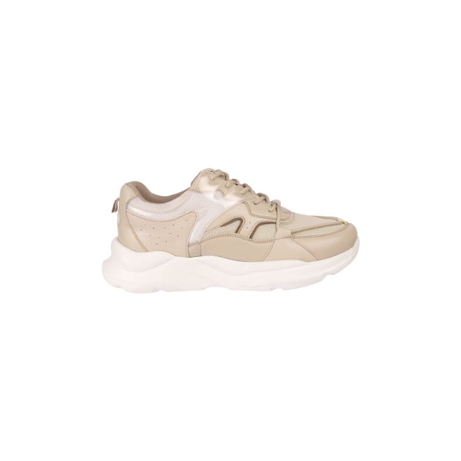 Comfortable and Lightweight Women Beige Casual Sneakers for Walking and Travel