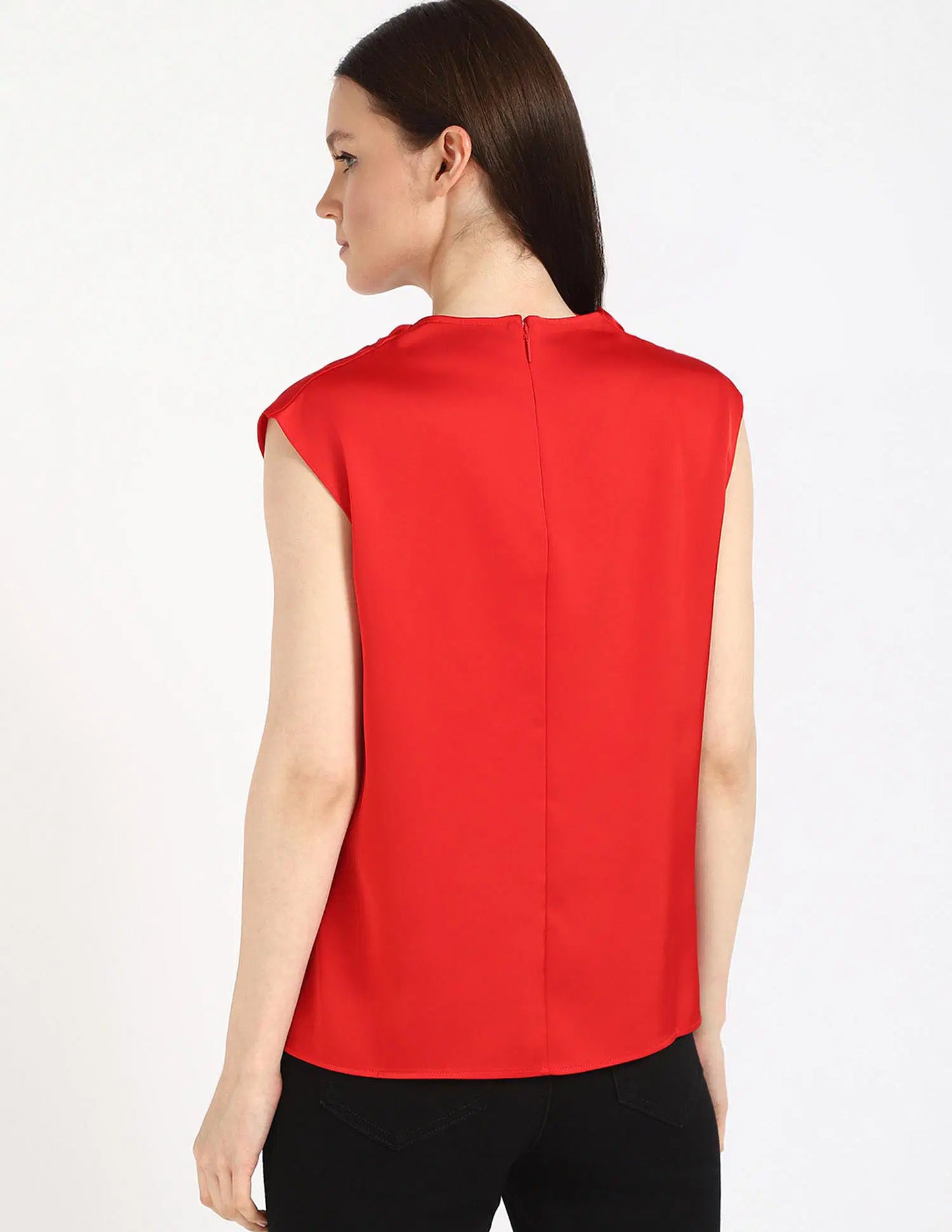 Comfortable and Stylish Red Solid Top for Women Daily Wear