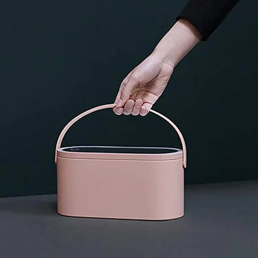 Cosmetic Organizer with Detachable LED Mirror Portable Makeup Case