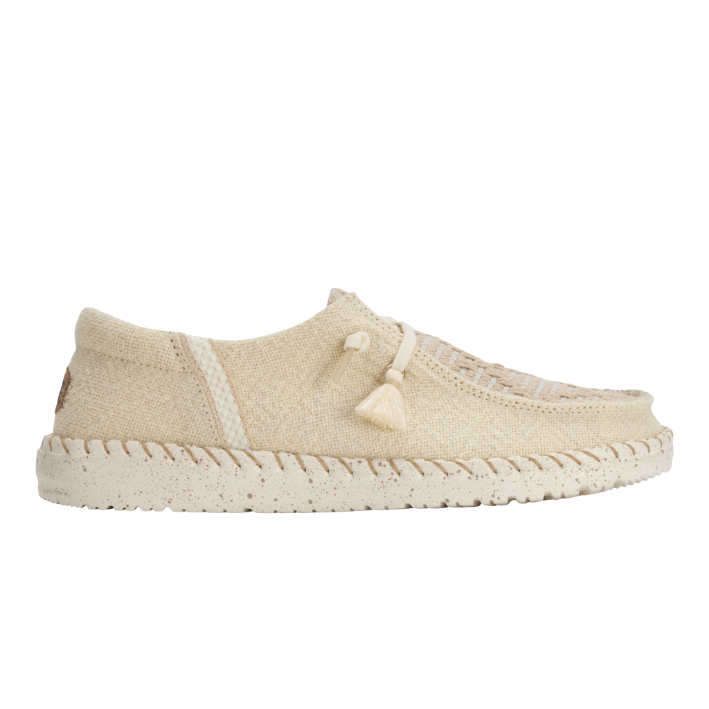 Stylish Wendy Funk Coastal Boat Style Shoes for Women in Ecru