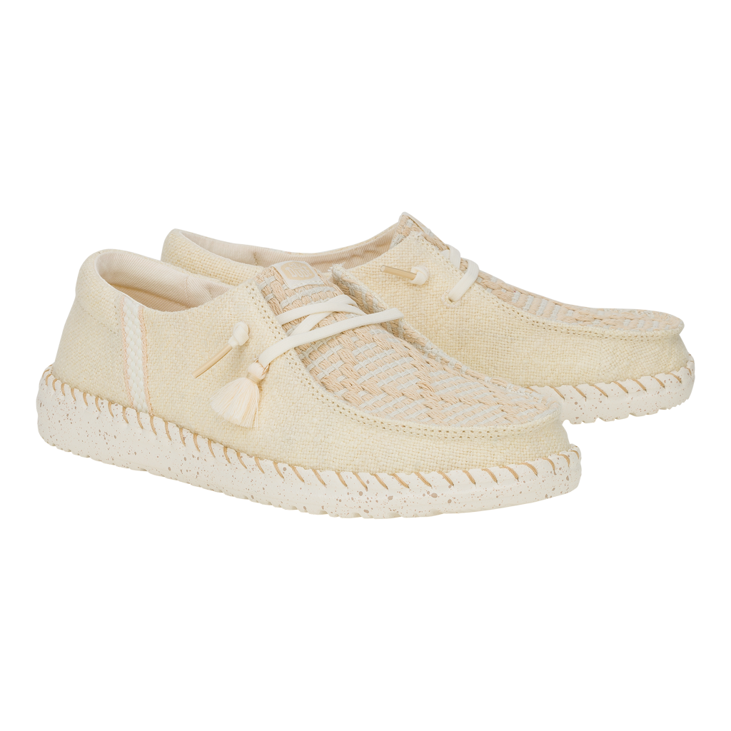 Stylish Wendy Funk Coastal Boat Style Shoes for Women in Ecru