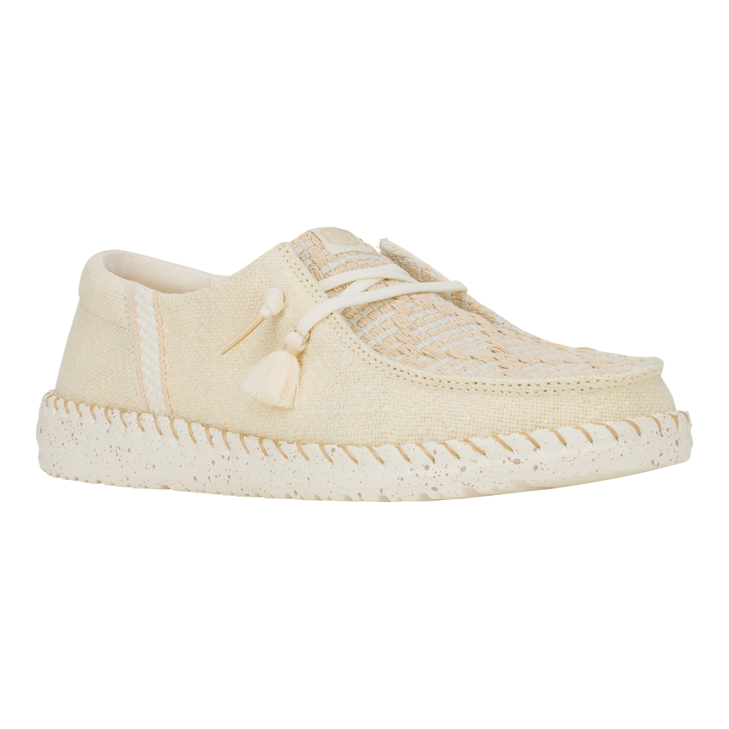 Stylish Wendy Funk Coastal Boat Style Shoes for Women in Ecru