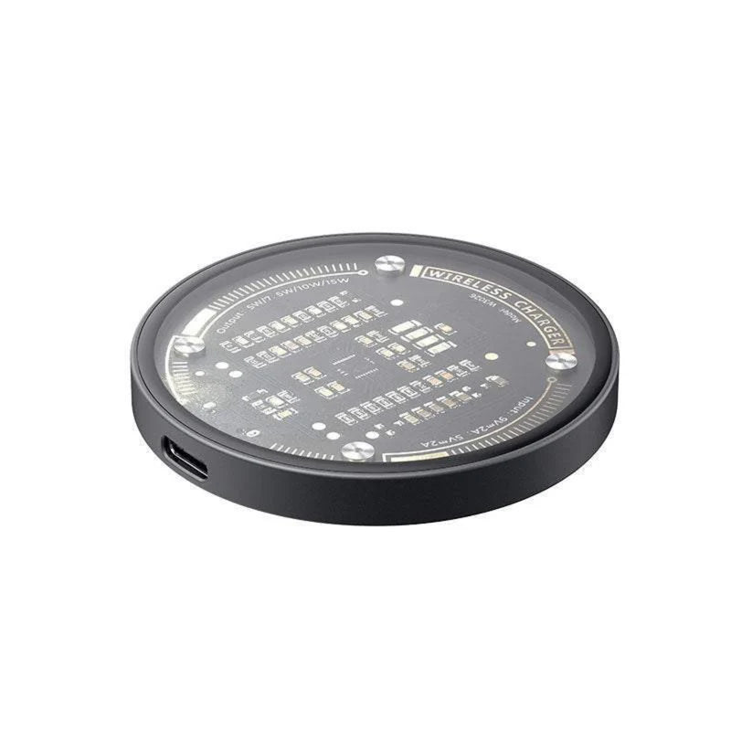 Wireless Charging Pad with Super Strong Magnets Tempered Glass and Fast Qi Support