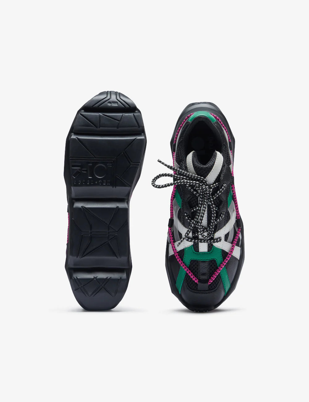 Black Over Panelled Sneakers for Women Casual and Fashionable