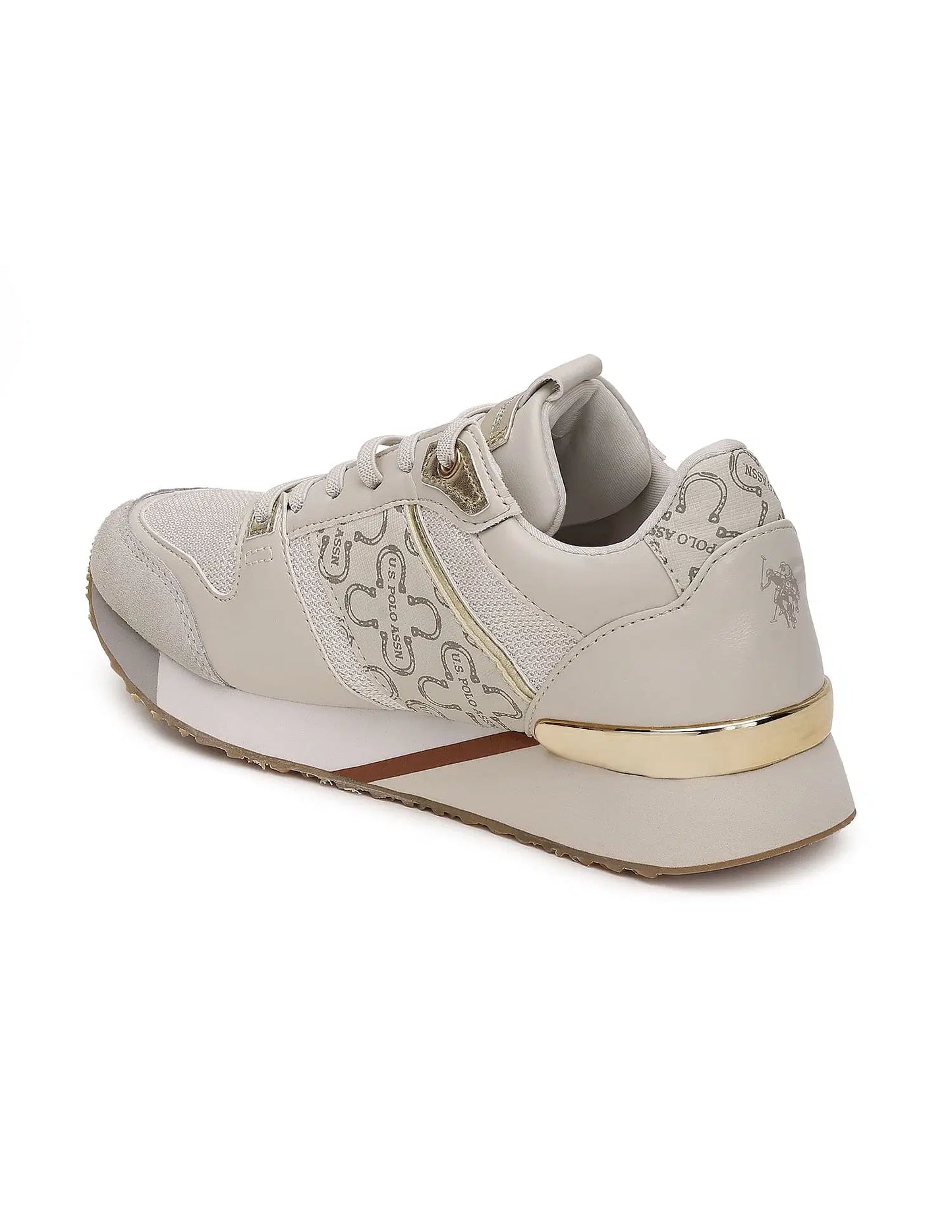 Fashion Forward Women Stella Sneakers with Metallic Panel Design