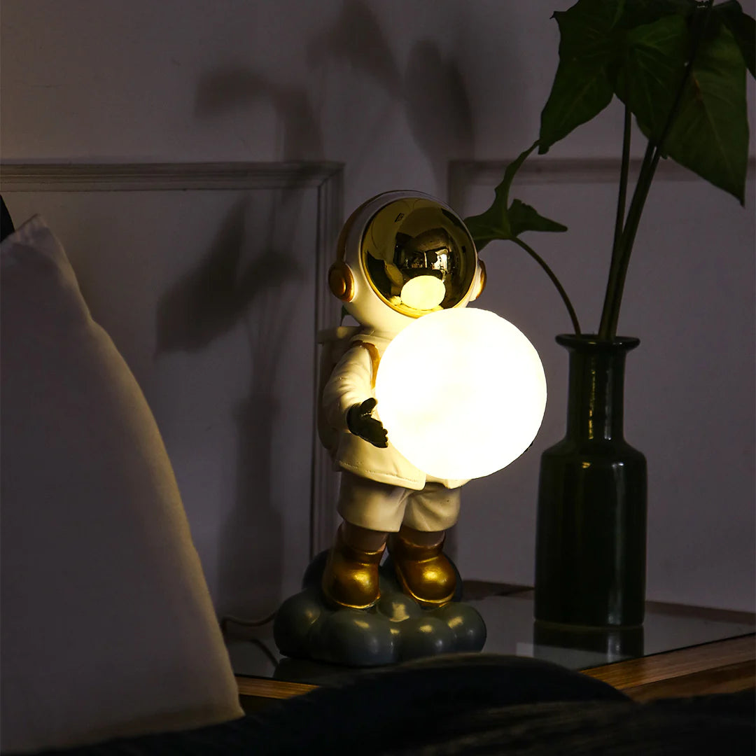 Space Inspired Astronaut Moon Lamp for Home and Kids Room