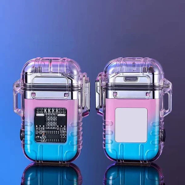 Dual Arc Windproof and Waterproof Lighter with Torch and C Type Charging