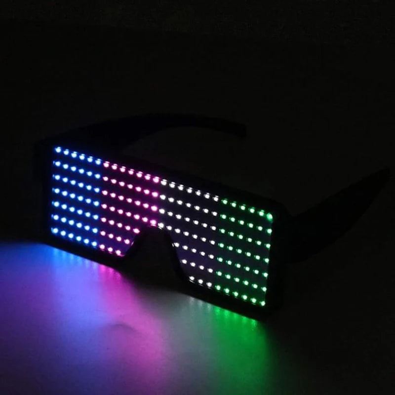 USB Rechargeable LED Party Glasses with Neon Glow and 11 Flashing Patterns