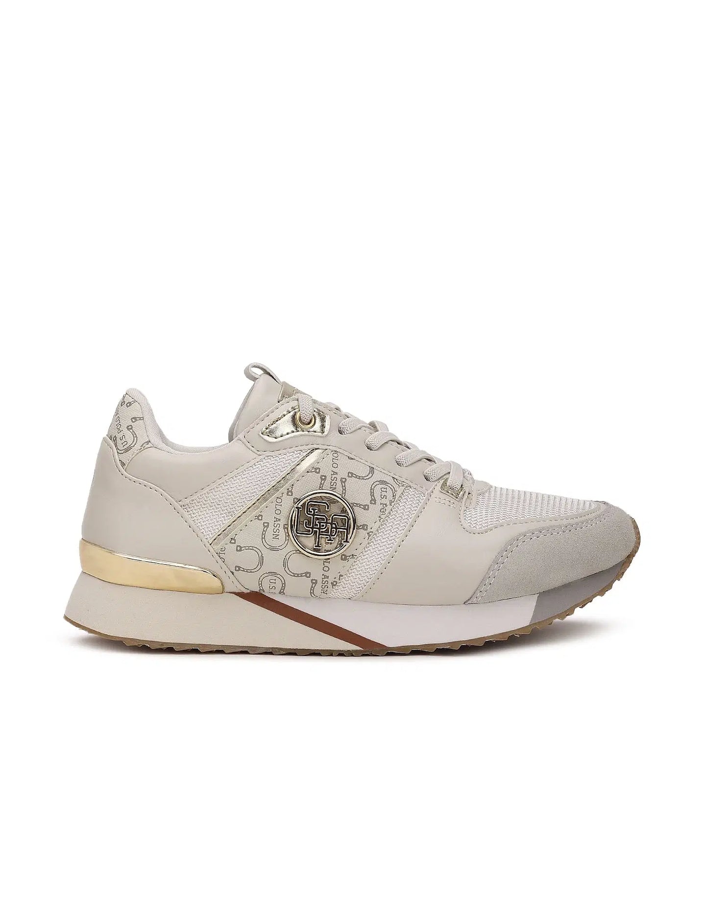 Fashion Forward Women Stella Sneakers with Metallic Panel Design