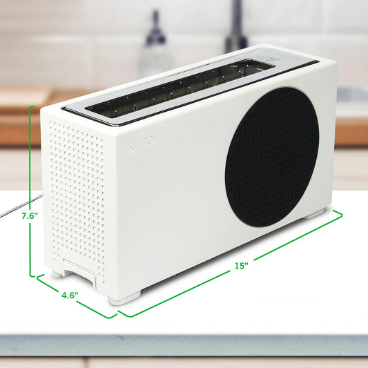 Compact Electric Slice Toaster with Detachable Crumb Tray