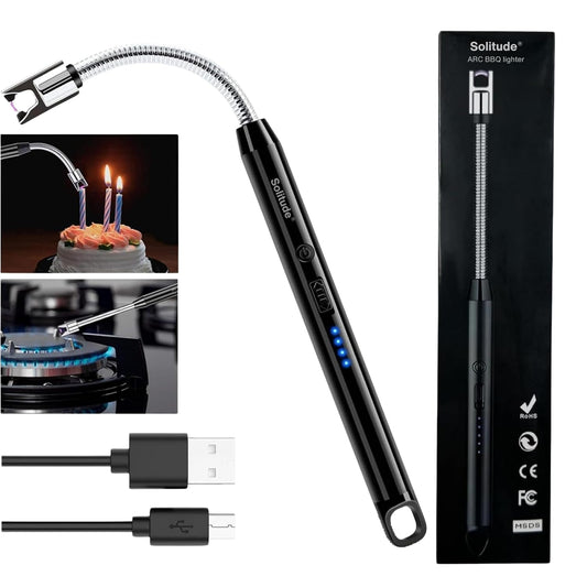 Electric Windproof Lighter with USB Charging for Home and Kitchen