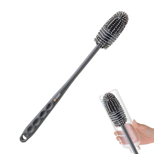Long Handle Silicone Bottle Cleaning Brush for Water Bottles Glass and Containers