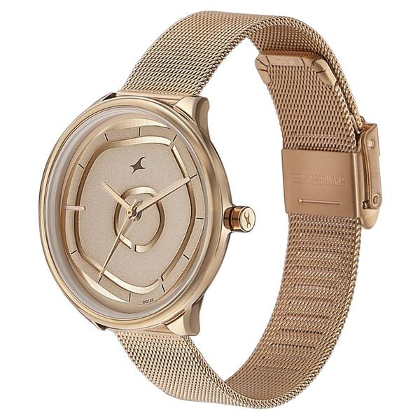 Premium Multifunction Quartz Watch with Rose Gold Dial and Stainless Steel Bracelet