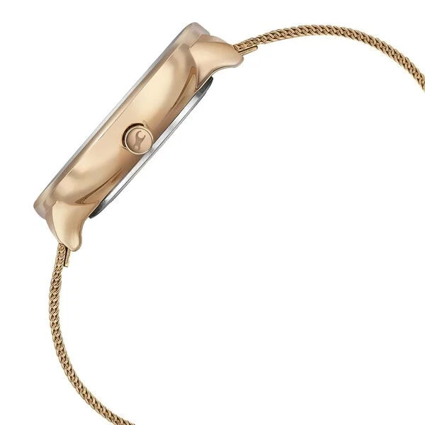 Premium Multifunction Quartz Watch with Rose Gold Dial and Stainless Steel Bracelet