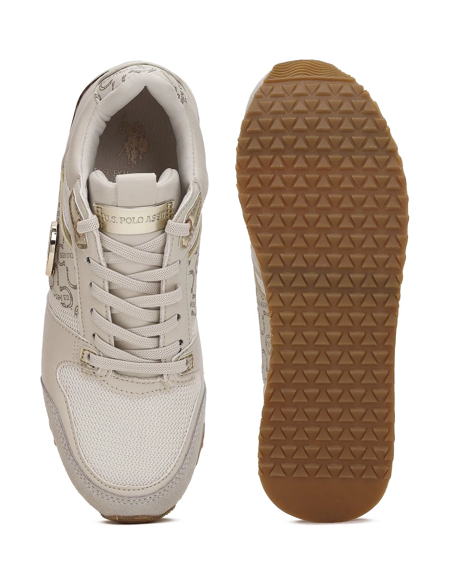 Fashion Forward Women Stella Sneakers with Metallic Panel Design