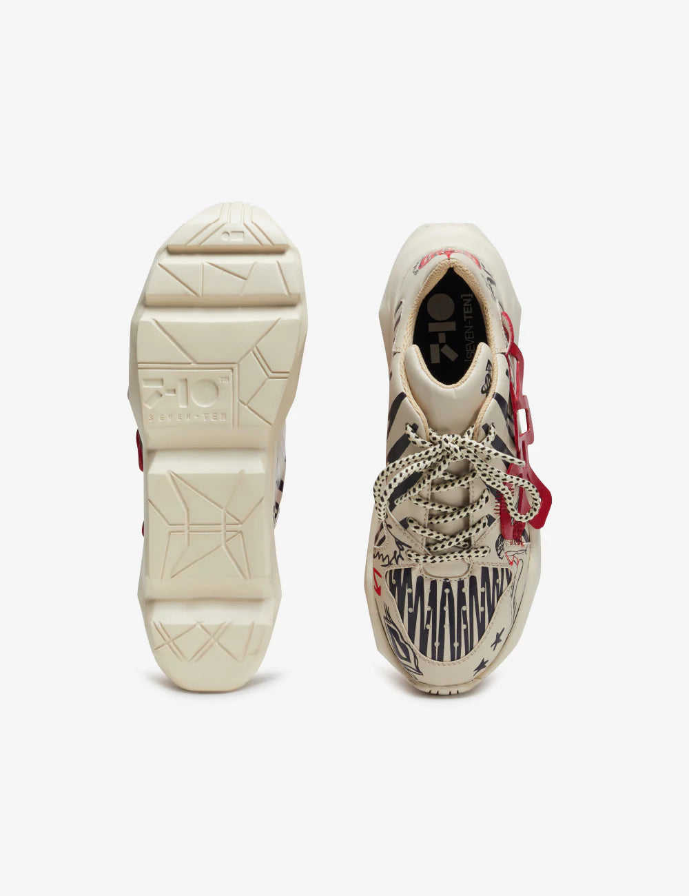 Bold Graphic Chunky Sneakers Stylish and Comfortable