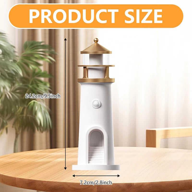 Cute Lighthouse Moonlight Projection Lamp for Gifting Bedroom and Kids Room