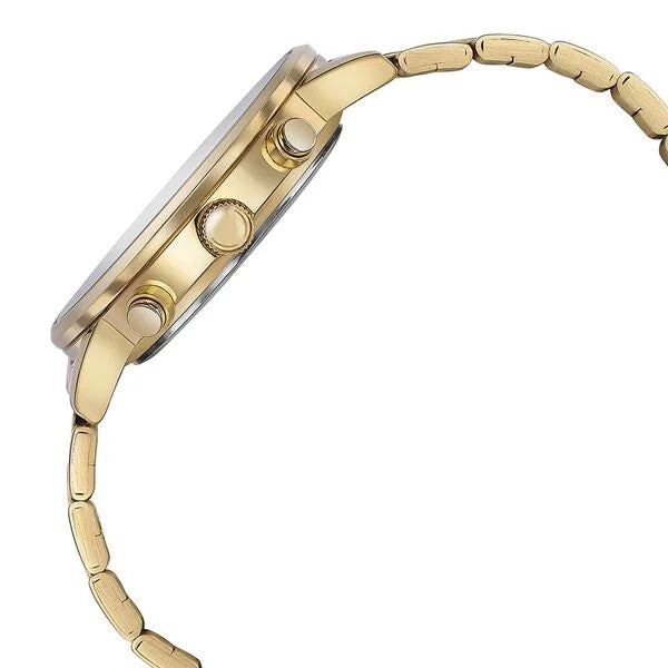 Durable Green Dial Gold Stainless Steel Strap Timepiece for Men