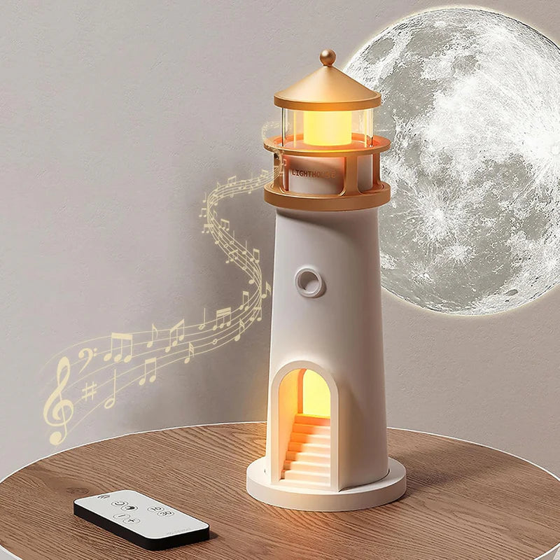 Cute Lighthouse Moonlight Projection Lamp for Gifting Bedroom and Kids Room