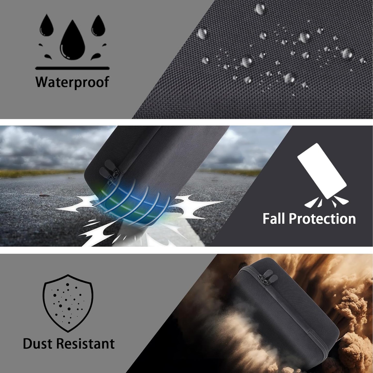 Dustproof Protective Case for Anker Solix Portable Power Station Black
