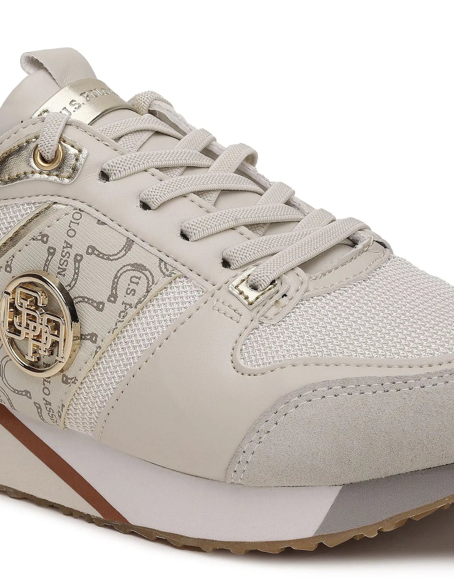 Fashion Forward Women Stella Sneakers with Metallic Panel Design