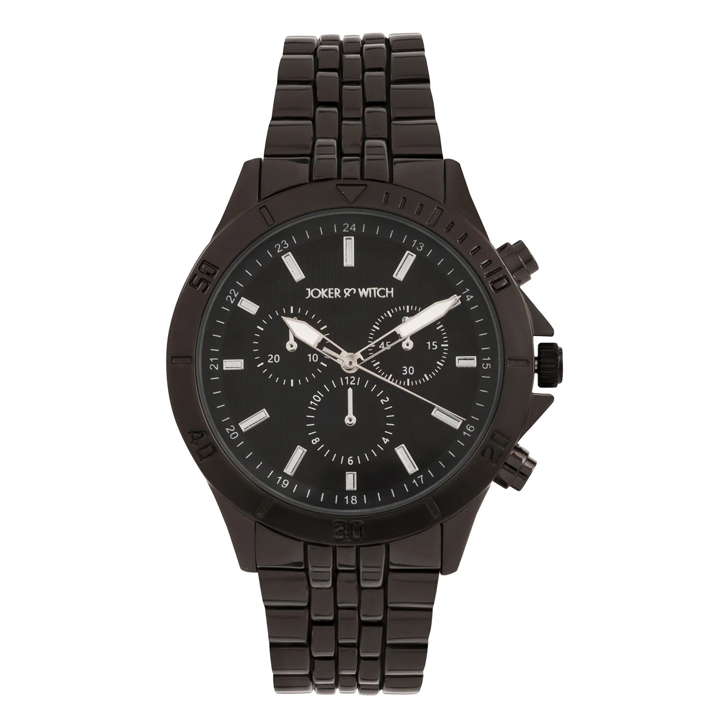 Men’s All Black Watch Metallic Strap Lightweight Comfortable Design