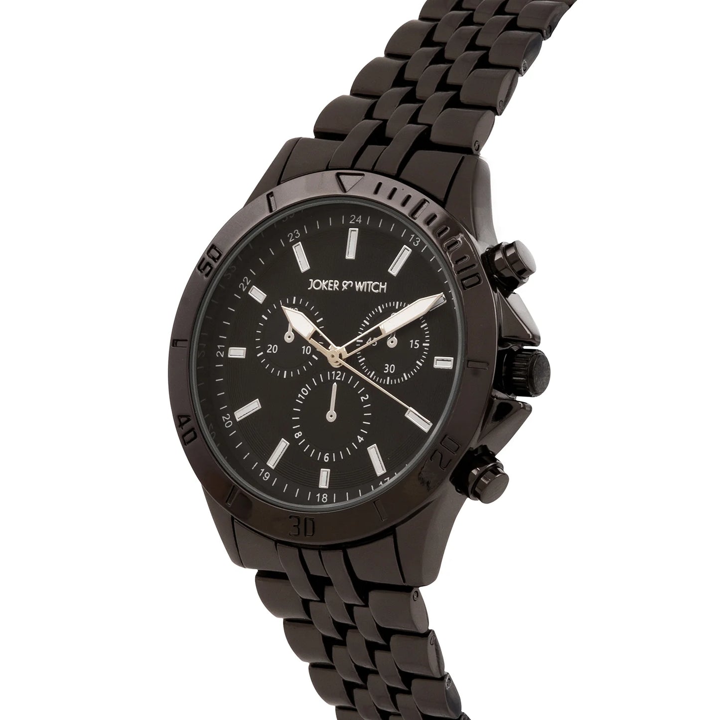 Men’s All Black Watch Metallic Strap Lightweight Comfortable Design