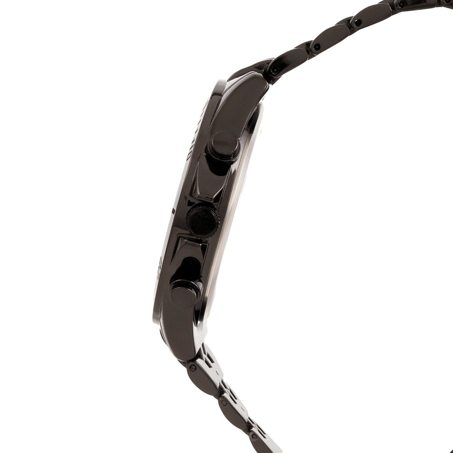 Men’s All Black Watch Metallic Strap Lightweight Comfortable Design