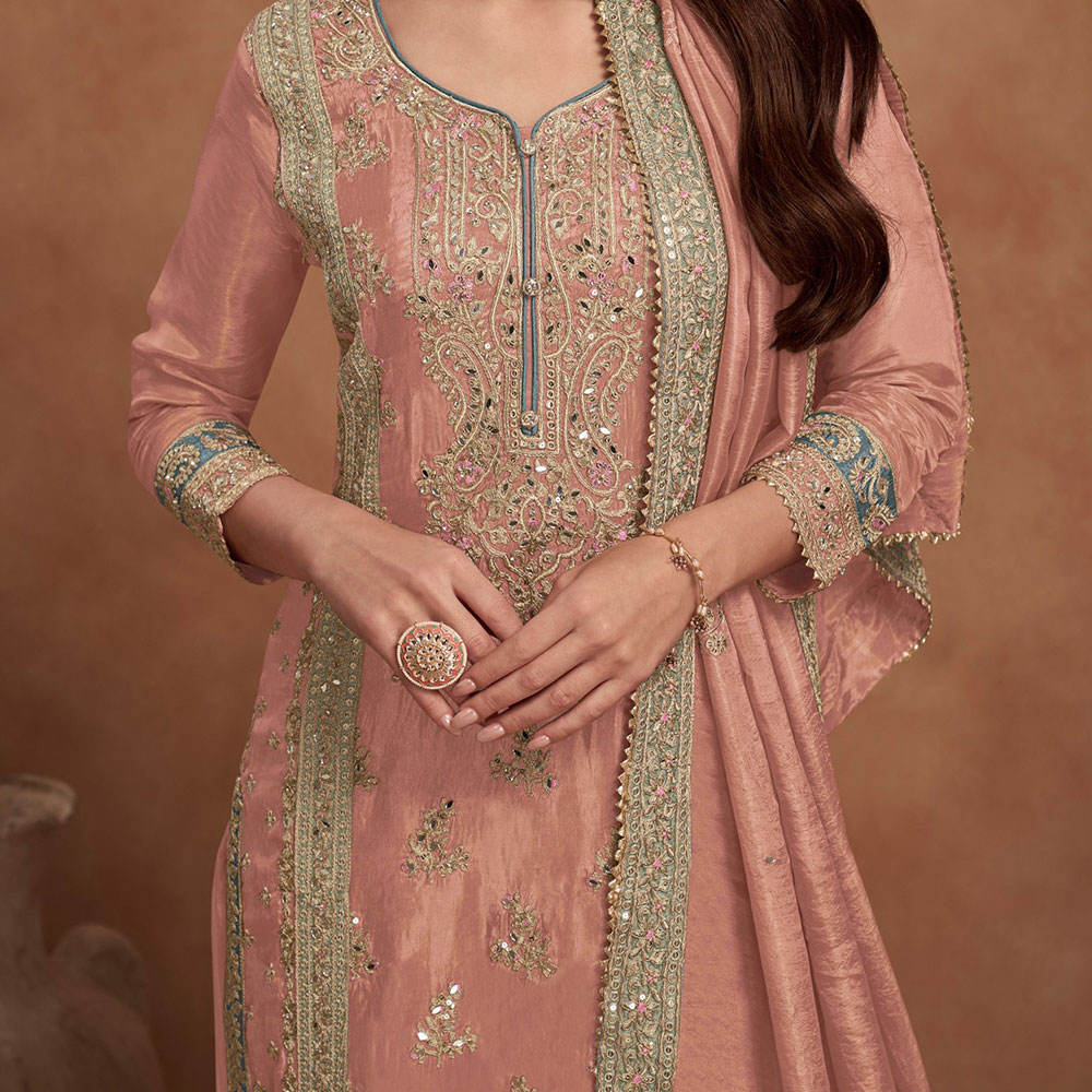 Stylish Silk Stitched Shalwar Kameez Suit for Women Indian Pakistani Dress Wholesale Partywear Collection
