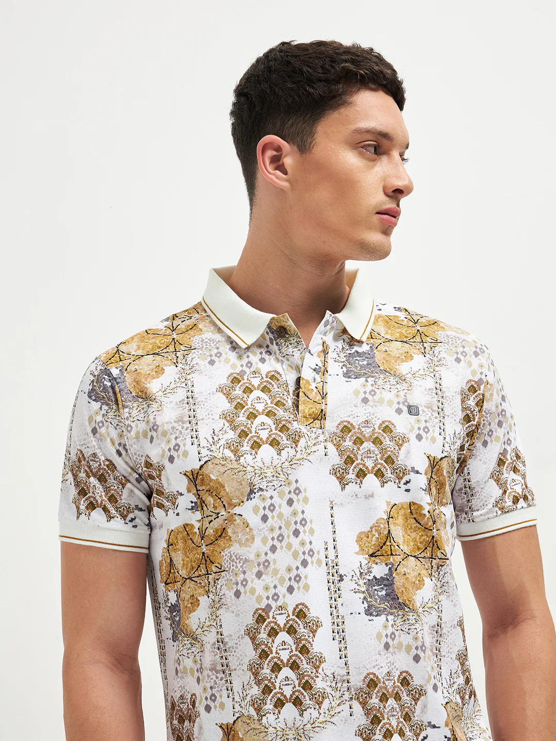 Fashionable Printed Polo T-Shirt for Men Smart Casual Outings