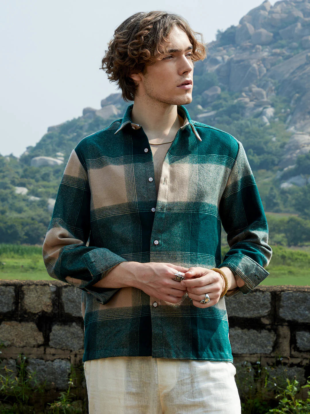 Oversized Checkered Shirt for Men Comfortable Everyday Wear