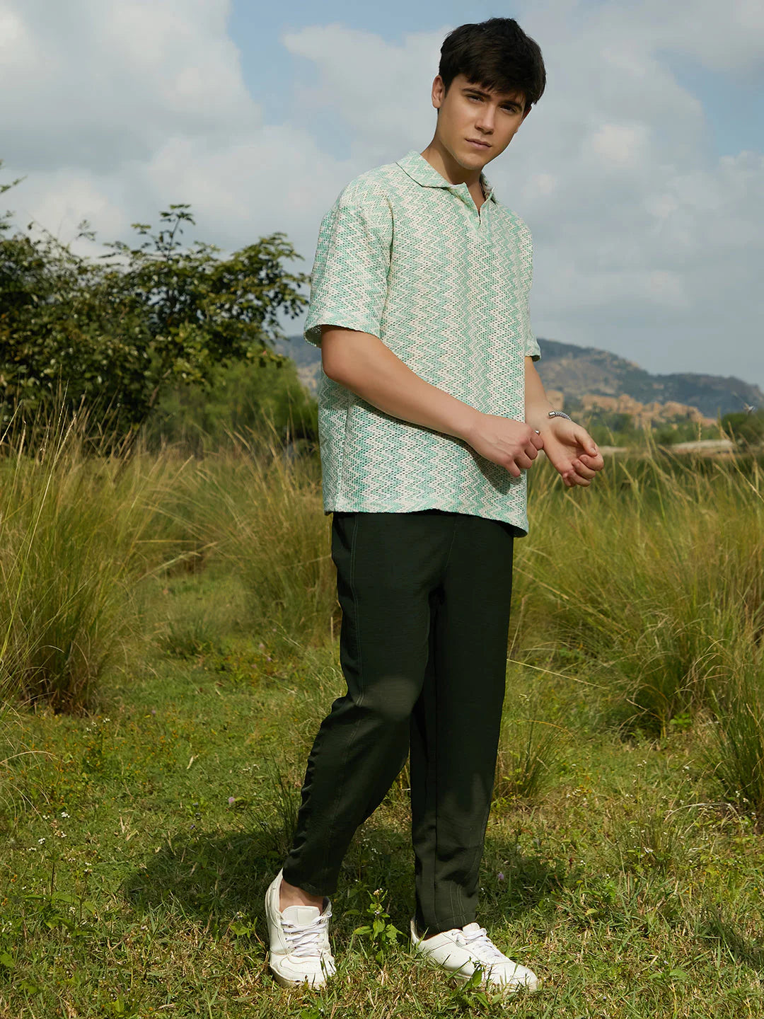 Comfortable Men’s Polo T-Shirt Tidal Knit Perfect for Daily Wear