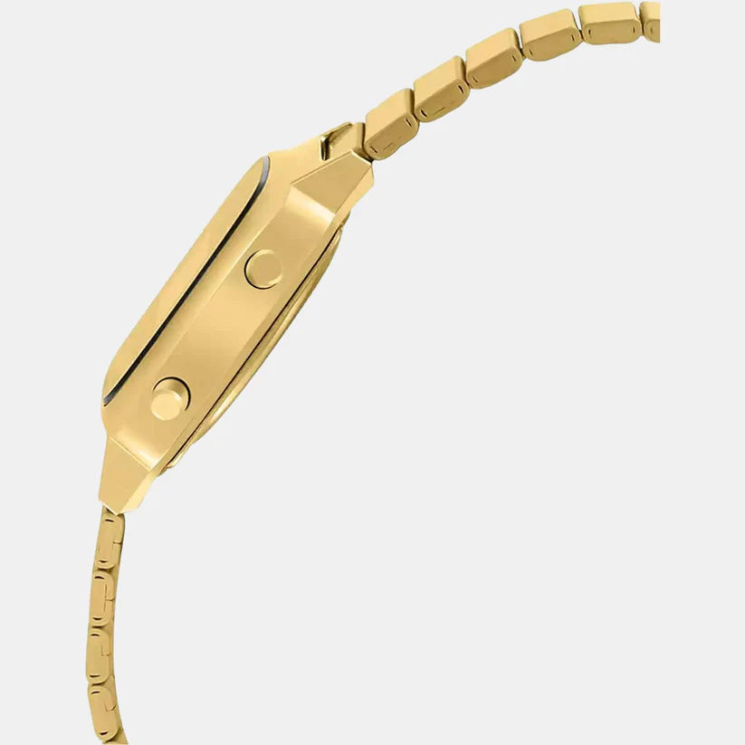 Fashionable Women’s Black Dial Digital Quartz Watch Stainless Steel Stylish Wristwatch