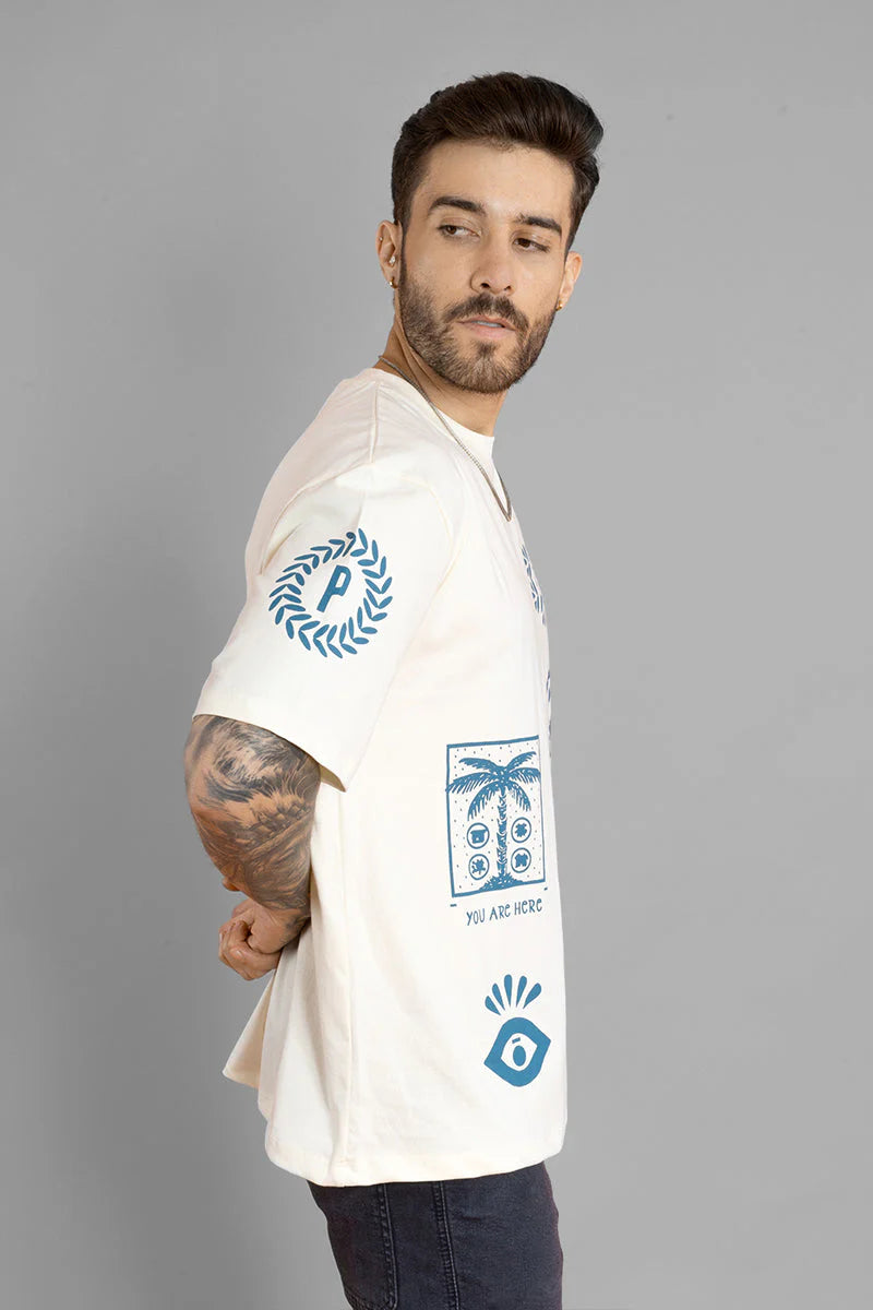 Fashionable Men’s Oversized T-Shirt in Fawn for Weekend Outings