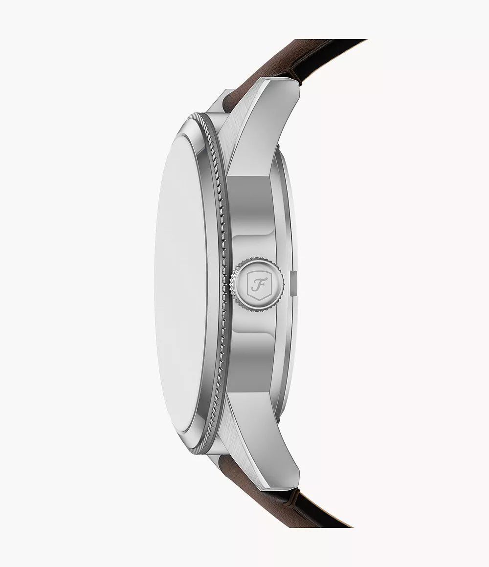 Men’s Brown Leather Multifunction Watch Stylish and Elegant Timepiece