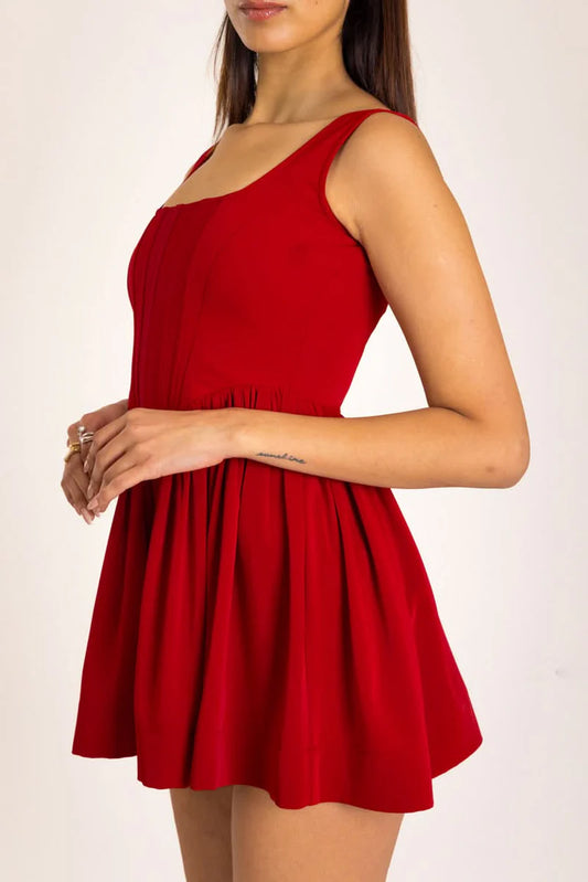 Women’s Short Dress with Corset Waist and Contemporary Fit
