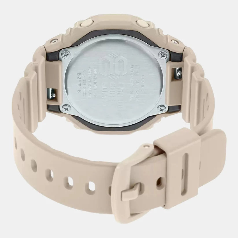 Elegant Women’s Analog-Digital Quartz Watch Pink Dial Stylish Resin Timepiece