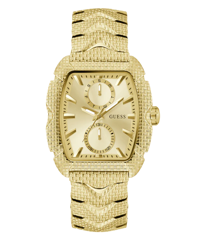 Classic Men’s Gold-Tone Analog Watch with Sleek Design and Multifunction Dial