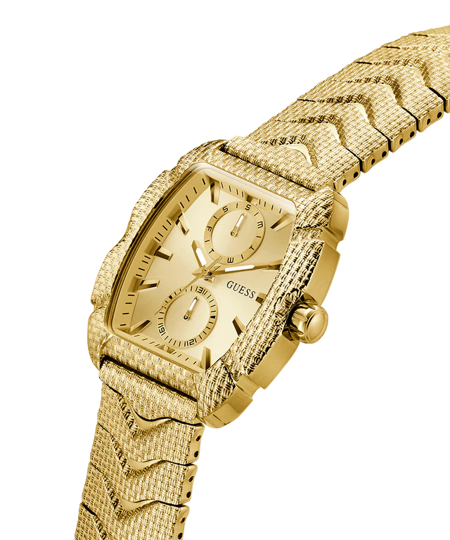 Classic Men’s Gold-Tone Analog Watch with Sleek Design and Multifunction Dial