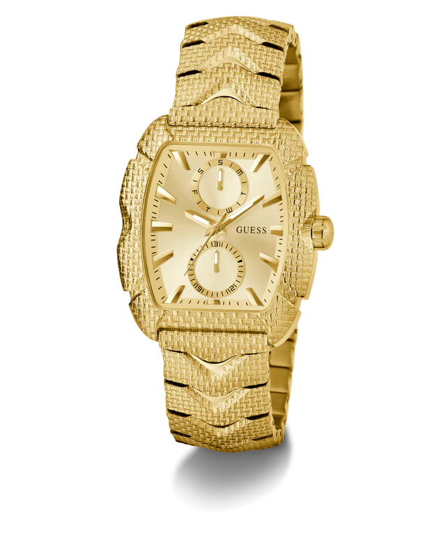 Classic Men’s Gold-Tone Analog Watch with Sleek Design and Multifunction Dial