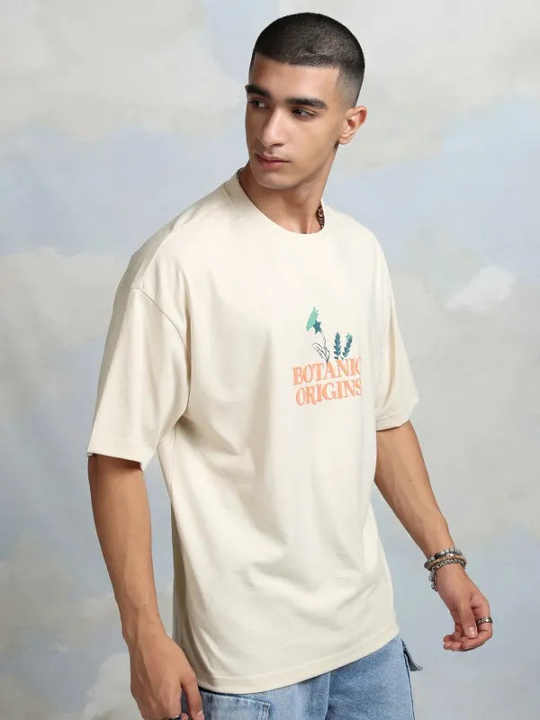 Casual Round Neck Printed Oversized T-Shirt for Men Everyday Wear