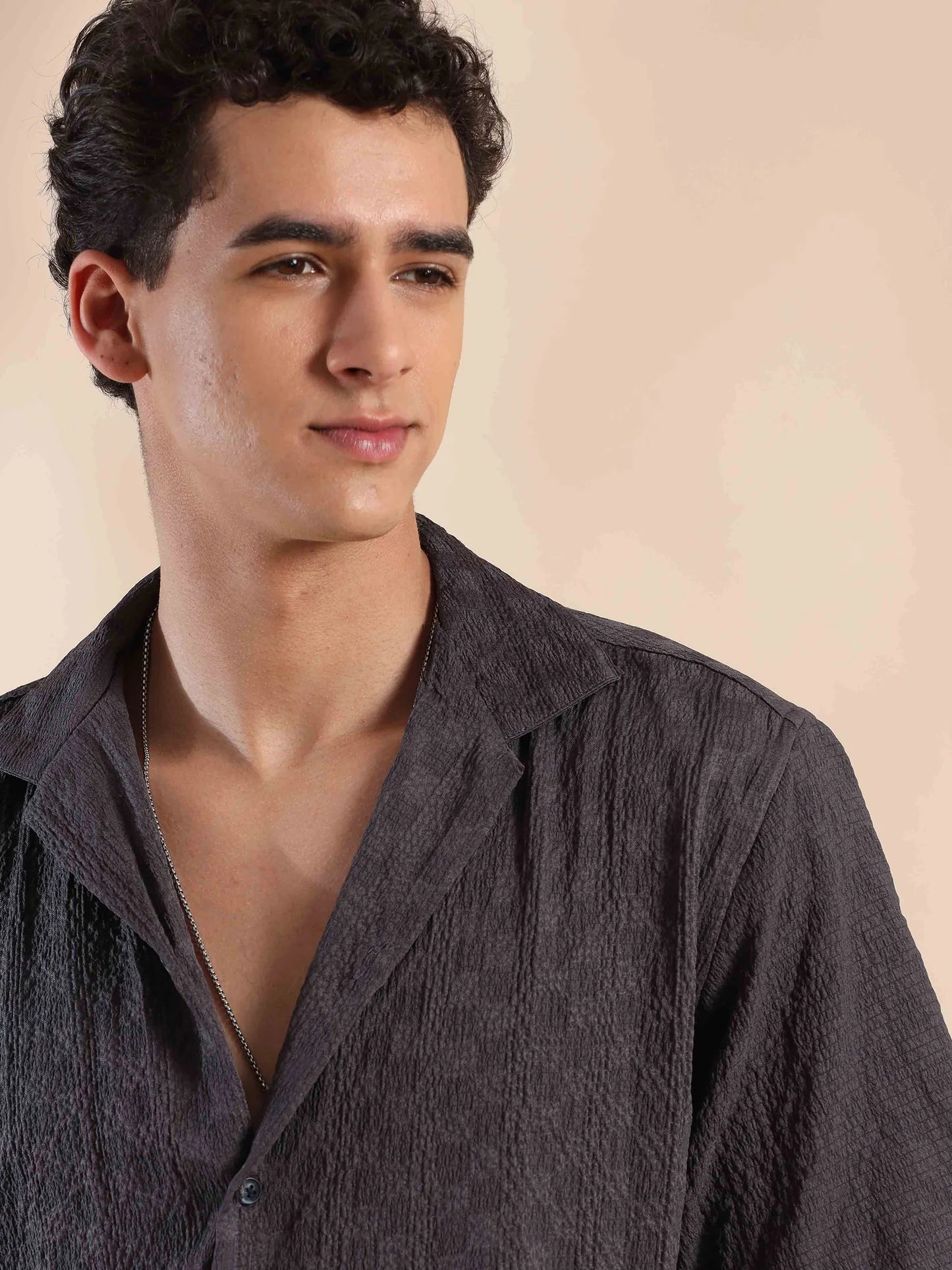 Lightweight Popcorn Print Casual Shirt for Men Pebble Beach Collection