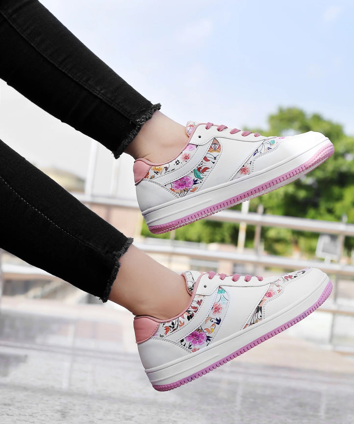 Women’s Sneakers Low Top Flat Sole with Unique Digital Prints