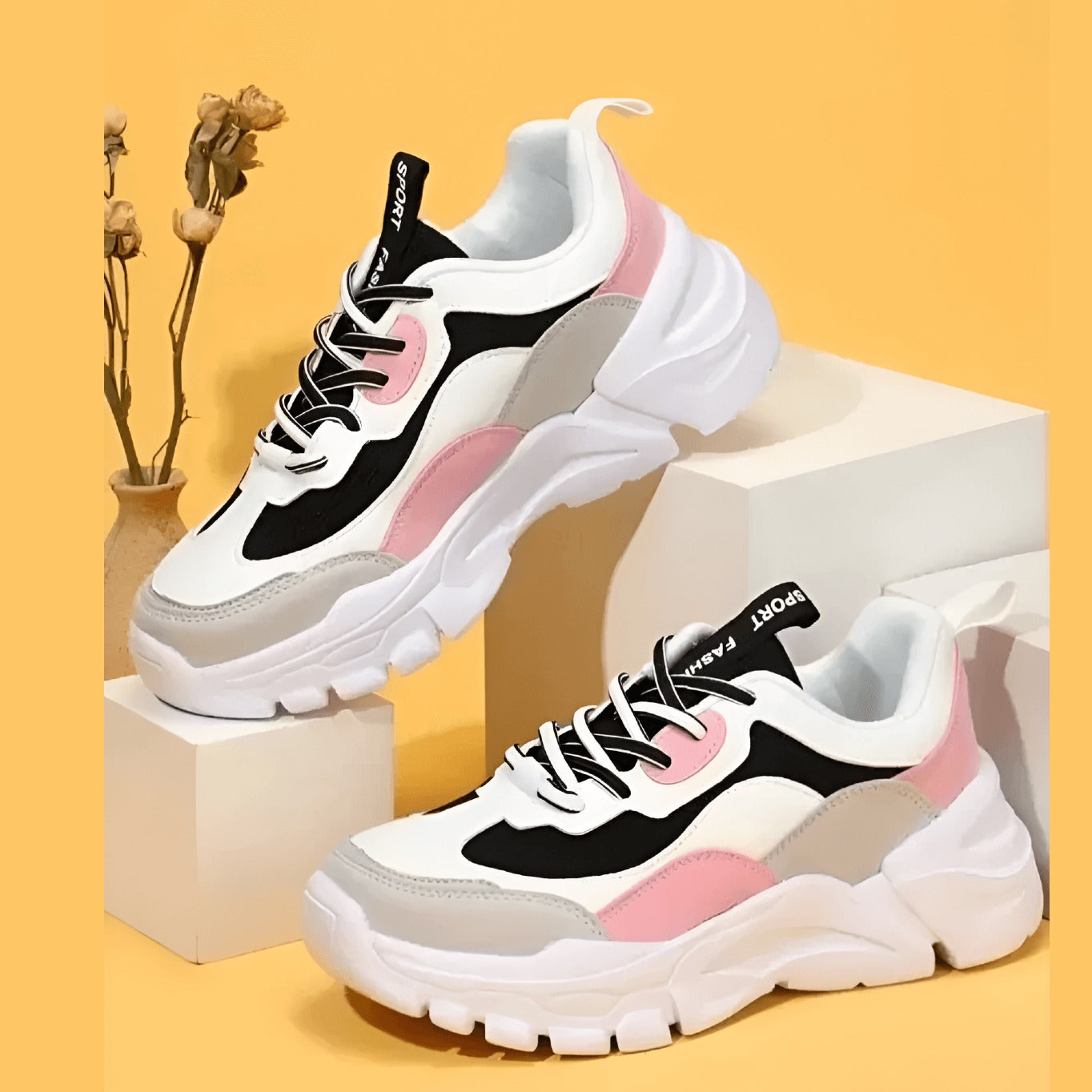 Casual Comfortable Lightweight Lace Up Sneakers Trending for Women