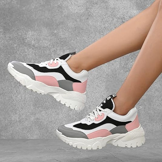 Casual Comfortable Lightweight Lace Up Sneakers Trending for Women