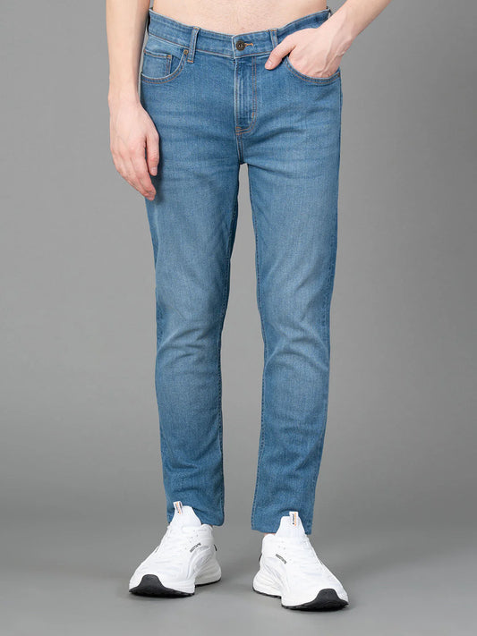 Comfortable Mens Medium Blue Jeans Casual and Streetwear Style