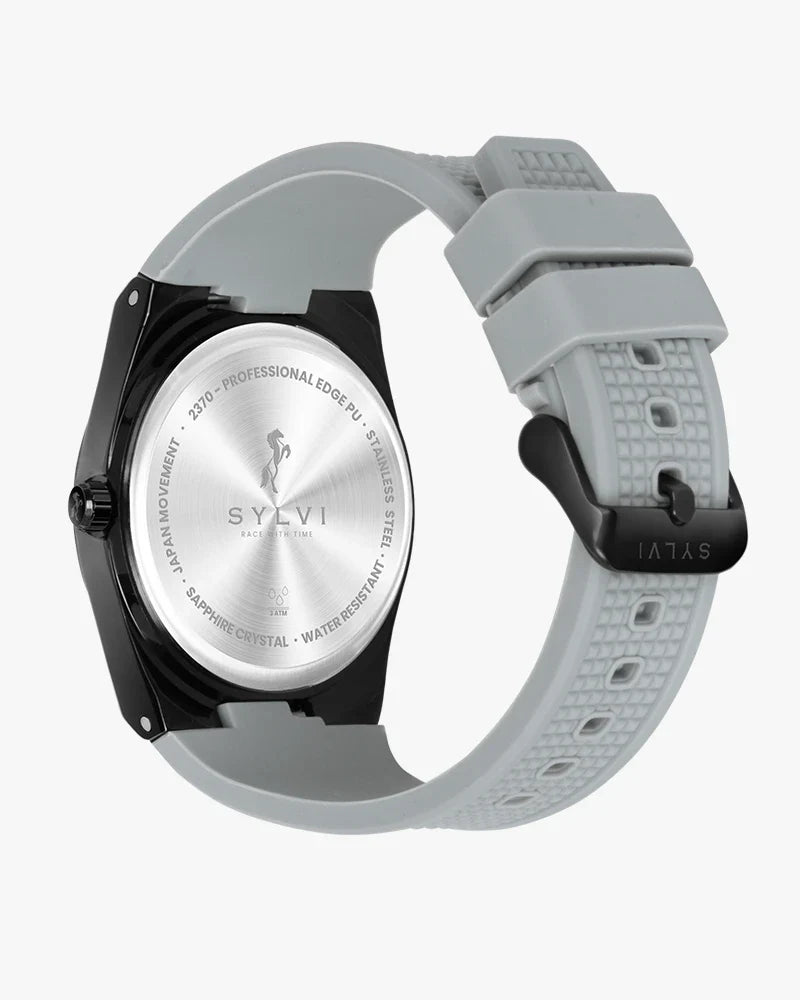 Stylish Men’s Professional Edge Grey Black Watch Lightweight Comfortable Fit